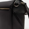 Bandolera Soft en Cuero Graneado Negro