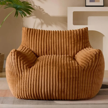 Sillón Sofá Puff Gigante Cloudnest 1 Cuerpo Pana Marron