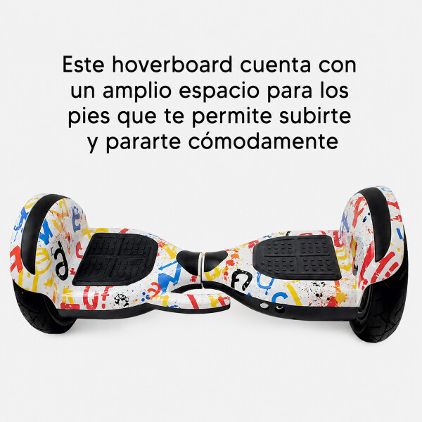 Skate Patineta Eléctrica 6.5" Con Música + Luces Led BLANCO