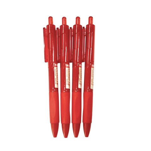 Bolígrafos gel secado rápido c/ recarga roja 0.5 mm x4 Bolígrafos Gel Secado Rápido C/ Recarga Roja 0.5 Mm X4