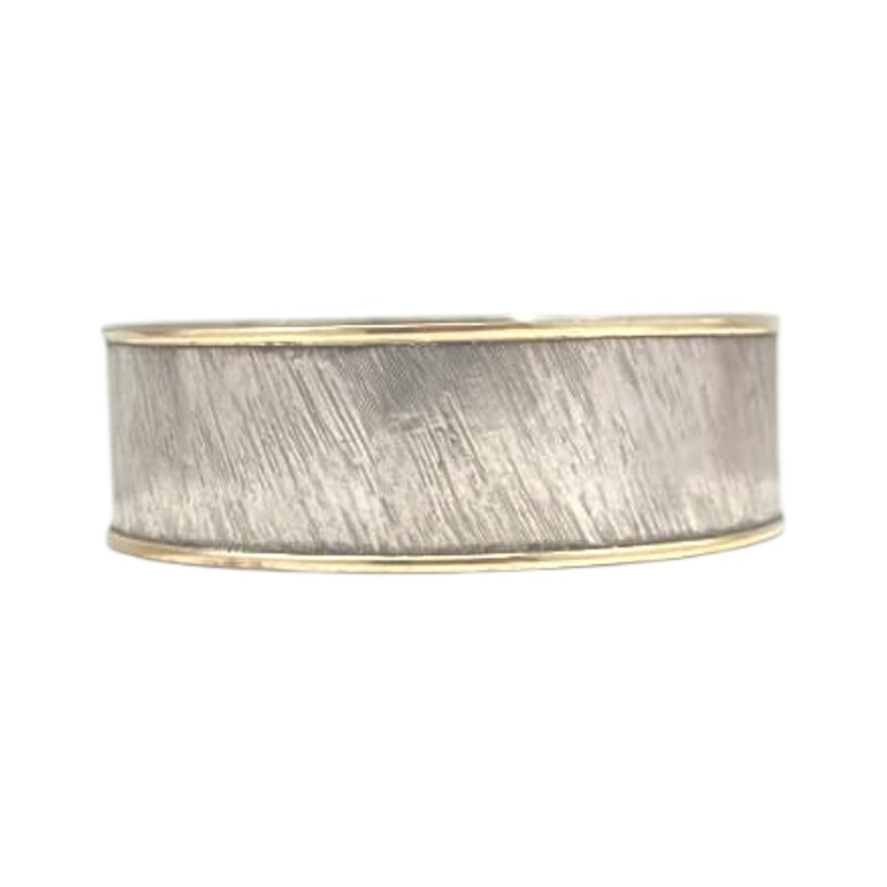 Esclava rayada con borde ancha-Plata y Oro-Sin piedra-ES5009 sinpiedra