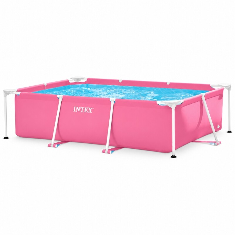 INTEX PISCINA ESTRUCTURAL SMALL FRAME RECTANGULAR ROSA 2.20 X 1.50 X 0.60M 1662L Intex Piscina Estructural Small Frame Rectangular Rosa 2.20 X 1.50 X 0.60m 1662l