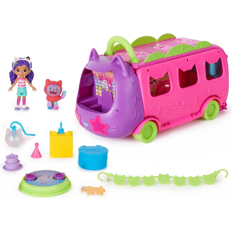 Gabbys Dollhouse Set Autobús De Fiesta Gatuno Gabbys Dollhouse Set Autobús De Fiesta Gatuno