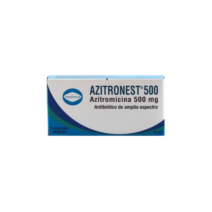 AZITRONEST 500 MG. CJ X 6 COMP. única