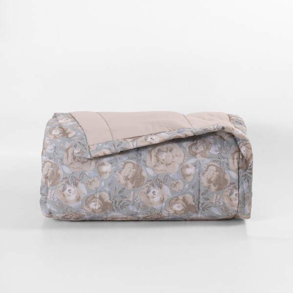 Edredón Manila 2026 Floral Beige Camera - Queen