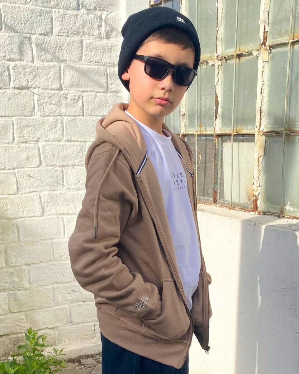 Campera con Estampa N+ - Tostado 