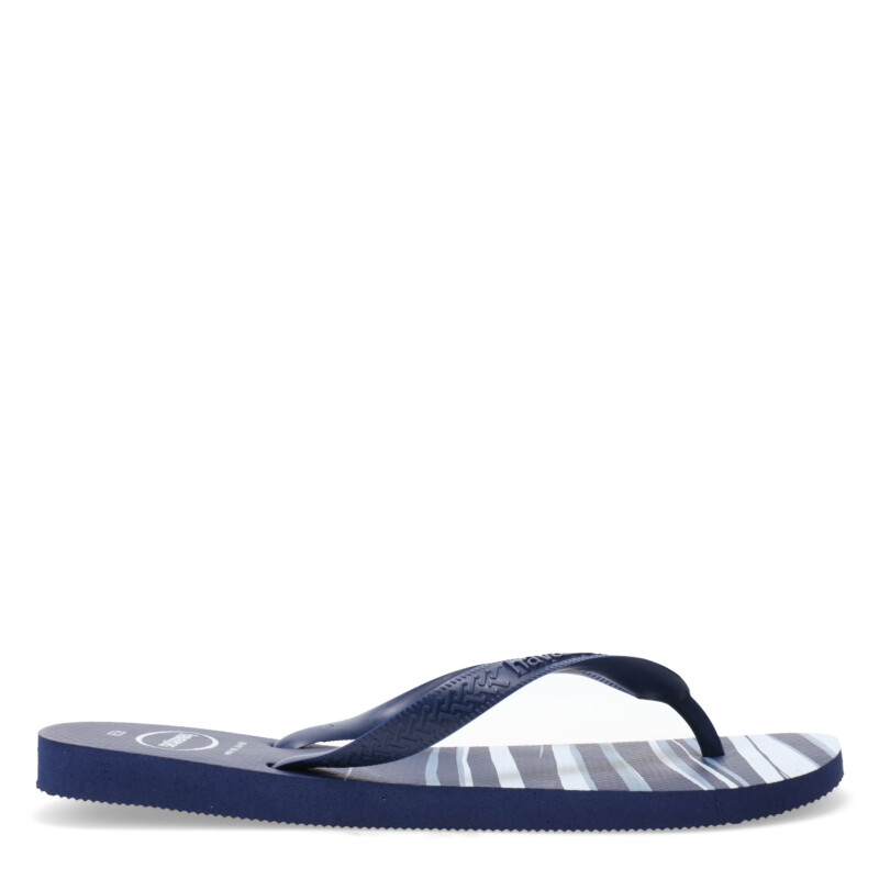 Ojotas de Hombre Havaianas Top Basic Azul Marino - Blanco