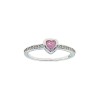 Anillo Corazón-Plata 925-Con Zirconia Rosada-AN4592 conpiedra