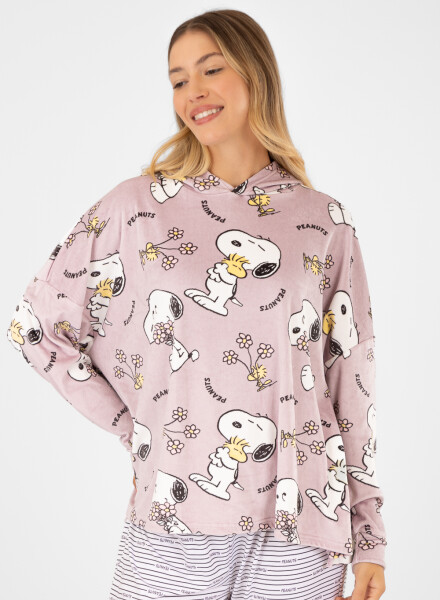 Snuggle snoopy velour Rosado