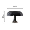 Lampara Retro Mushroom con USB Negra