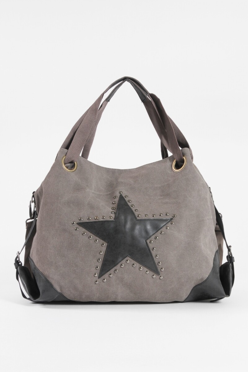 Bolso oversize canvas gris