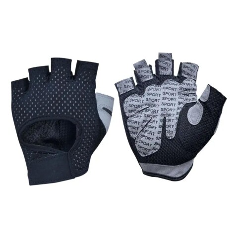 Guantes Fitness Crossfit Gym Gimnasio Musculacion Microperf Variante NEGROL