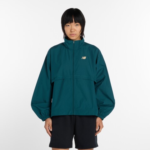 Campera New Balance de Dama - Trackside - WJ61J16CAAV GREEN