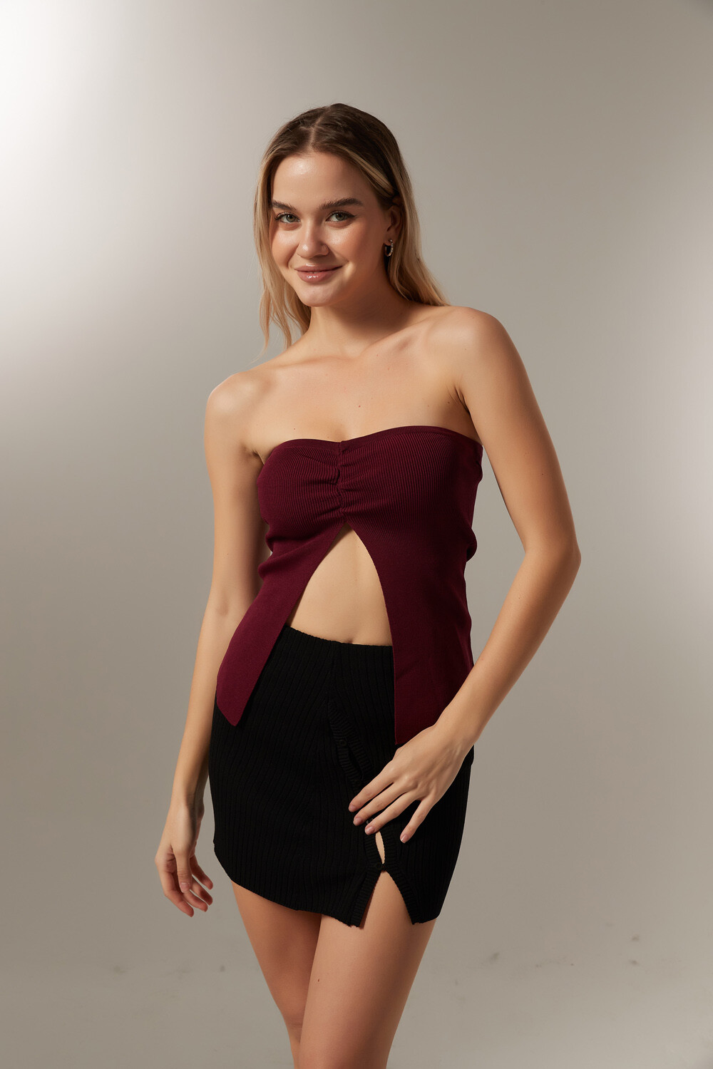 Tops Kartun Bordeaux Oscuro