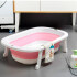Baño Plegable Termómetro + Colchón Bebé Baby Antideslizante Color Variante Rosado