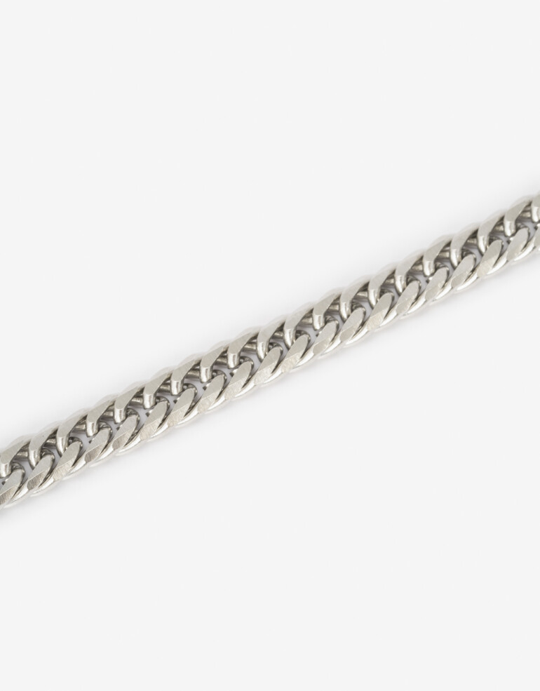 Collares Cortos Metal Collar Corto Bold De Acero - Plateado