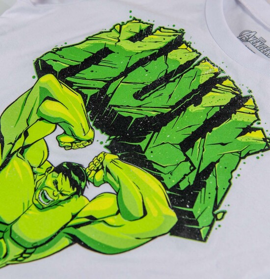 T-shirt de niño Hulk BLANCO