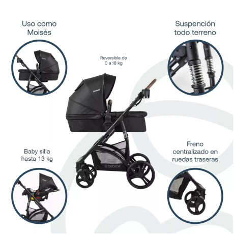 Coche Travel System QUEST LX Bebesit Negro Coche Travel System QUEST LX Bebesit Negro