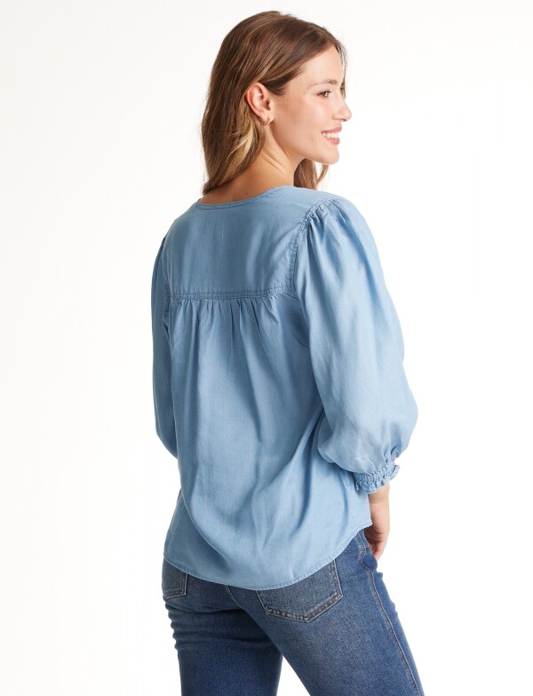 Blusa Lyocell JEAN CLARO