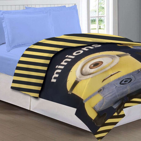 Acolchado Infantil Polar Minions 1 Plaza