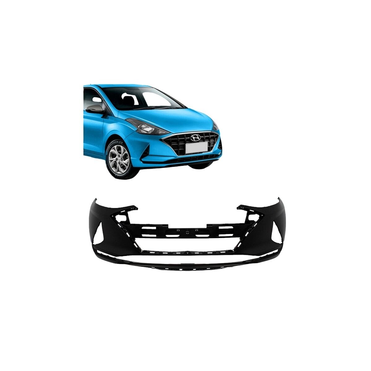 PARAGOLPE DELANTERO NEGRO LISO 
