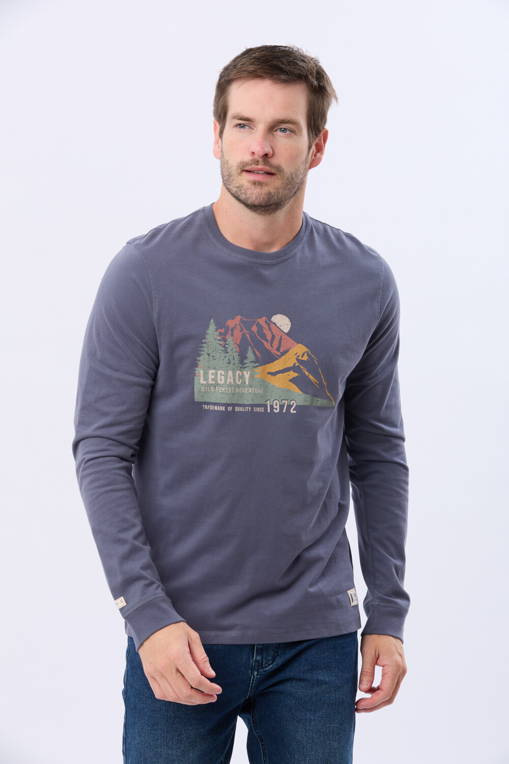 REMERA ESTAMPADA DE ALGODÓN INDIGO