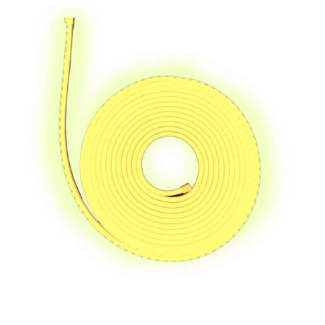 Kit Completo Cinta Tira Led Neon Flexible 5 Metros Amarilla