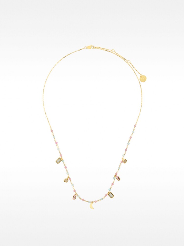 Collar Con Piedras Y Circonitas - Plata De Ley 925 multicolor