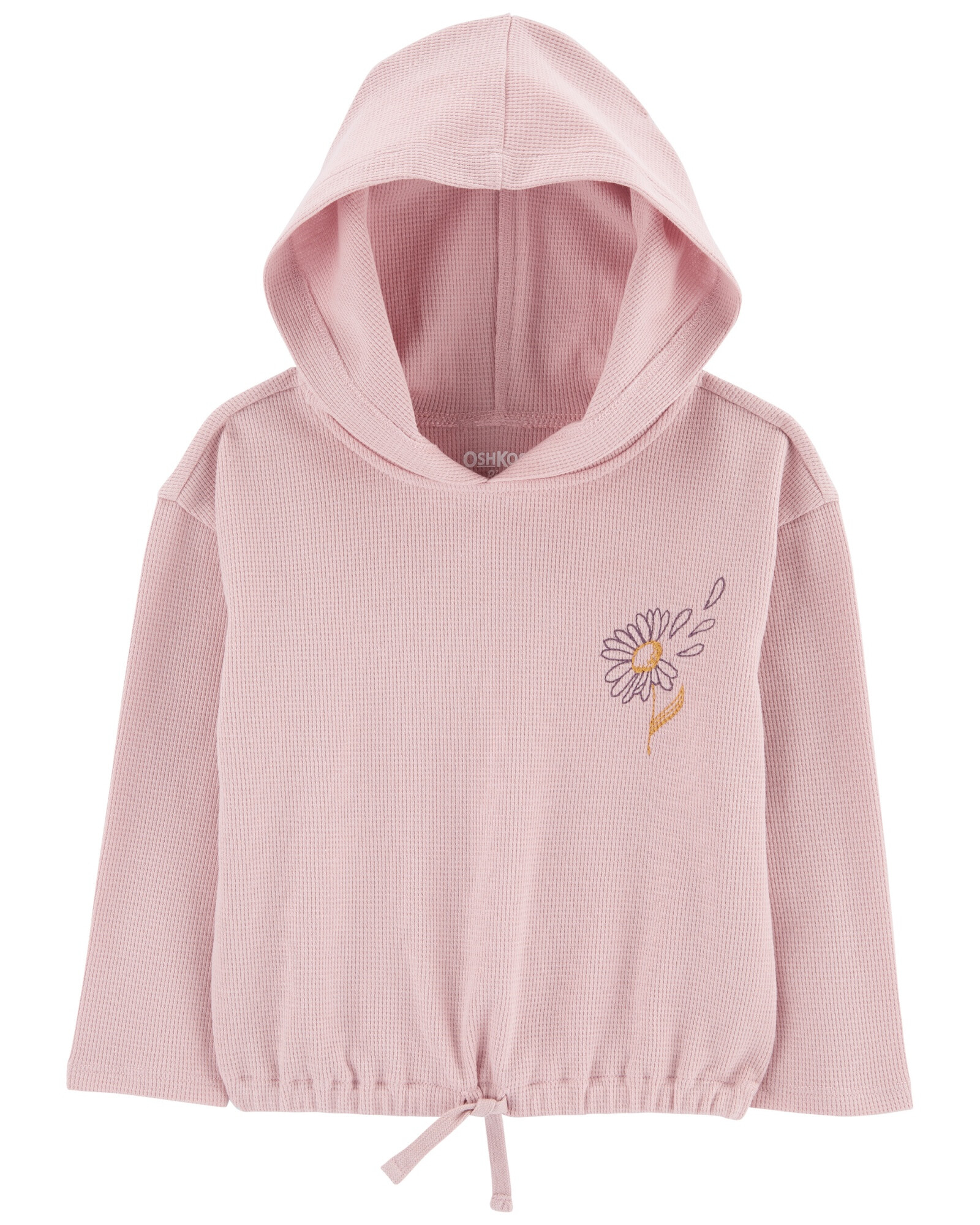 Remera tërmica manga larga con capucha y bordado Sin color