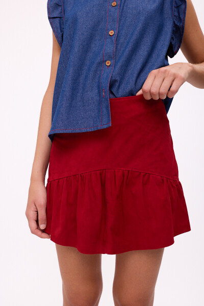 FALDA ULA COURO Rojo