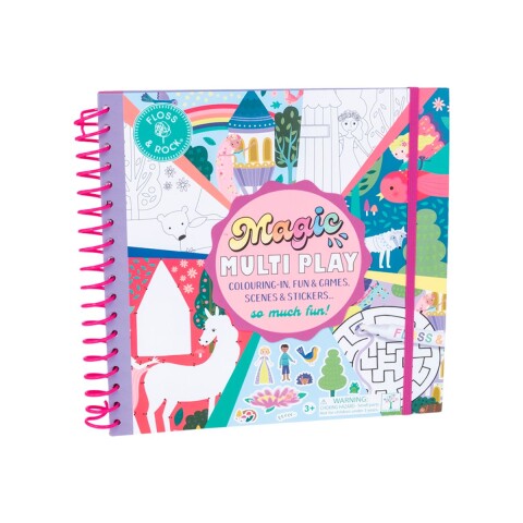 Libro con stickers para colorear y jugar Cuento de hadas