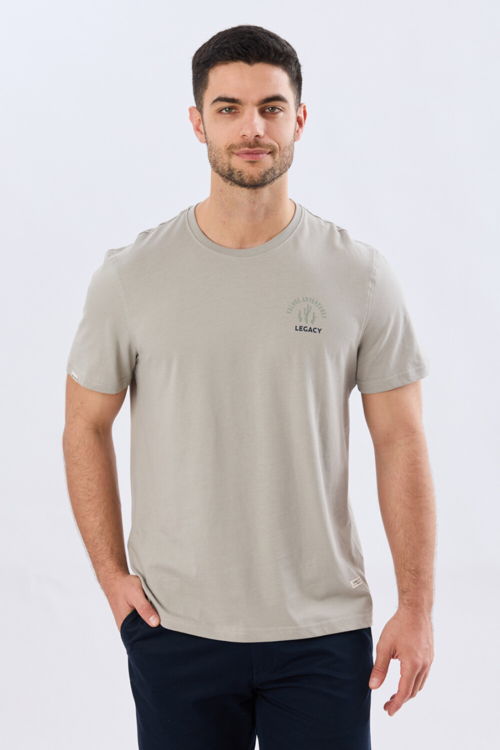 REMERA ESTAMPADA DE ALGODÓN Khaki
