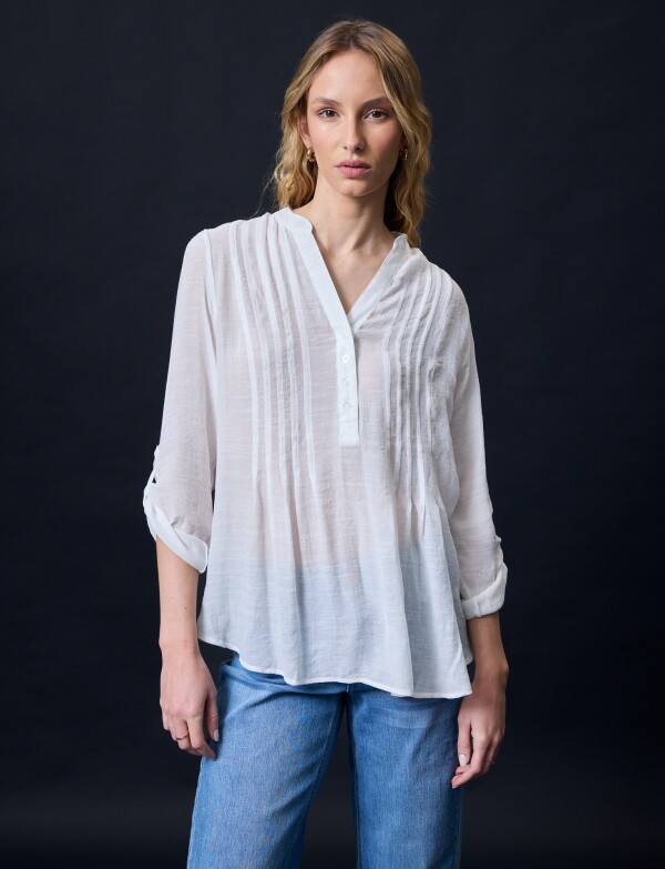 Blusa Botones BLANCO