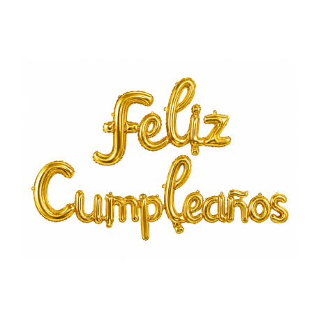 Globos Feliz Cumpleaños Dorados