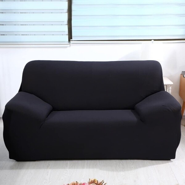 Funda Protector Sillón Sofá 2 Cuerpos Ajustable Elastizada Variante Color Negro
