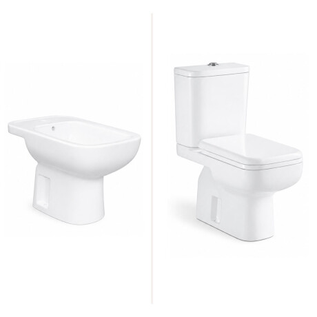 JUEGO DE LOZA SANITARIA TORRENS BLANCO BRILLANTE PARA BAÑO BLANCO
