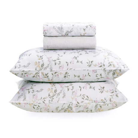 Juego de cama 2 PLAZA Karsten 100 % algodón de 160 hilos (4 piezas) NATALIE