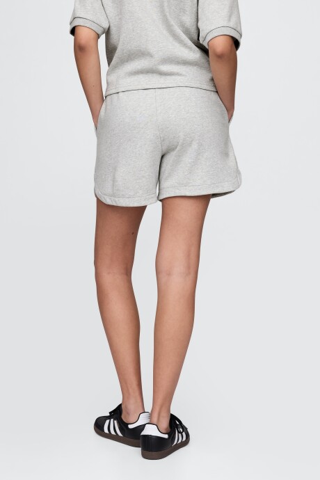 Short Sin Felpa Logo Gap Mujer Light Heather Grey B08
