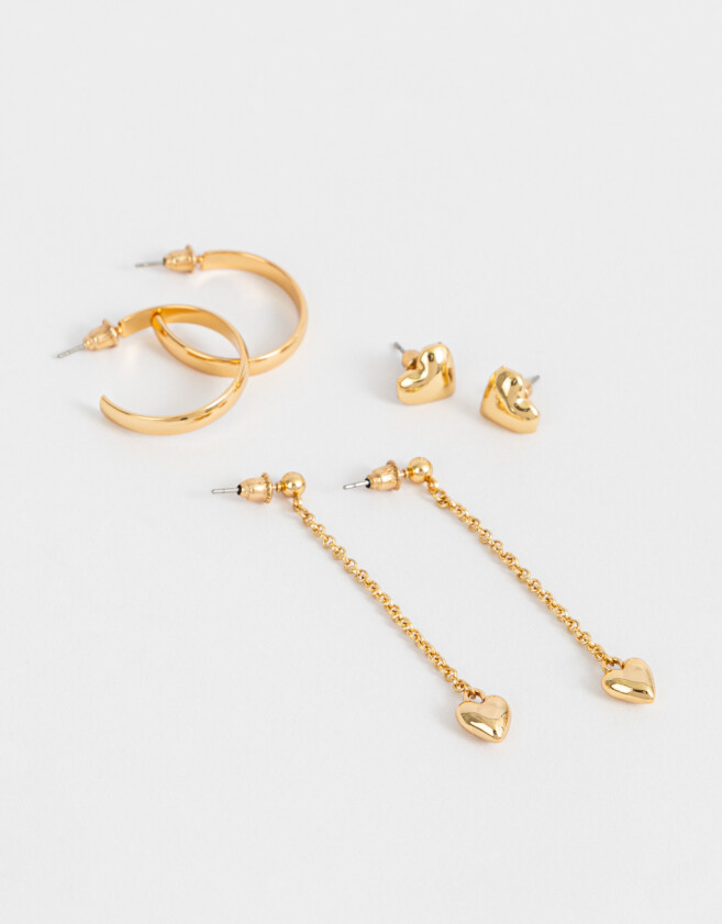 Aros Sets Bañada en Oro Set De Aros Bañados En Oro - Dorado