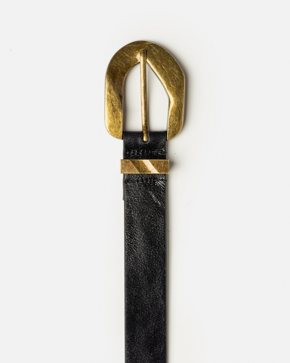 Cinturon Gang en cuero arrugado Negro