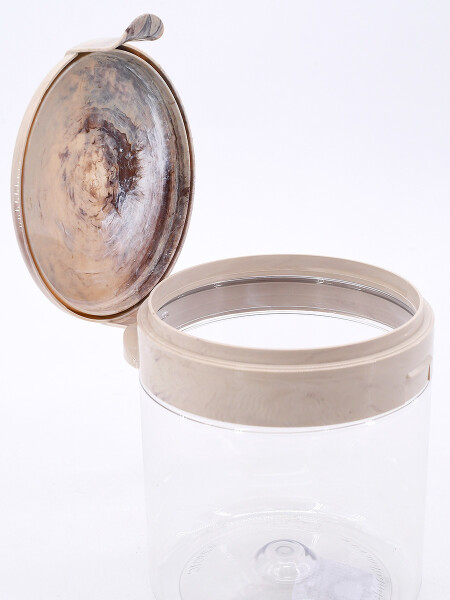 RECIPIENTE TAPA FLIP BEIGE