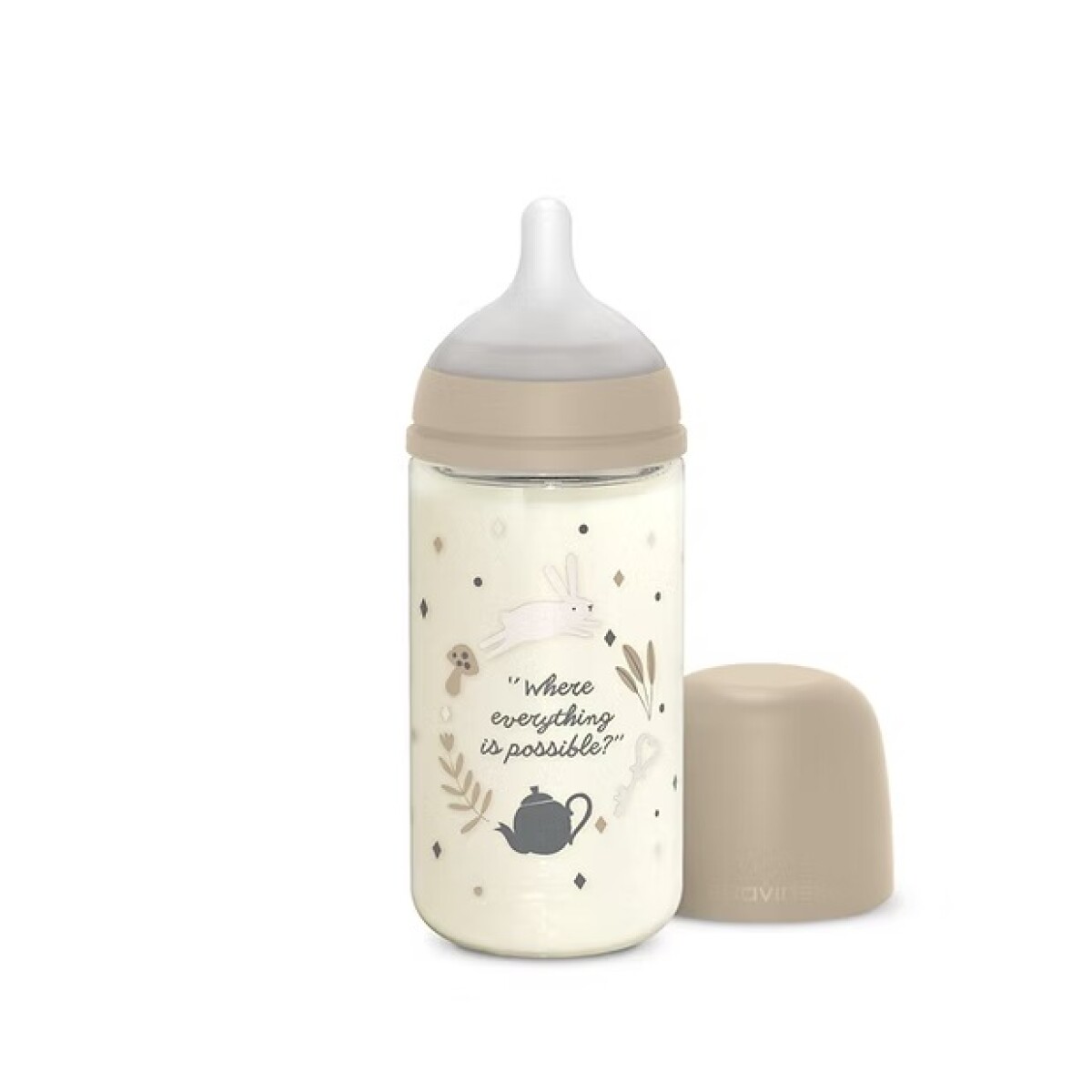 Mamadera Vidrio 240ml 3m+ - wonder beige 