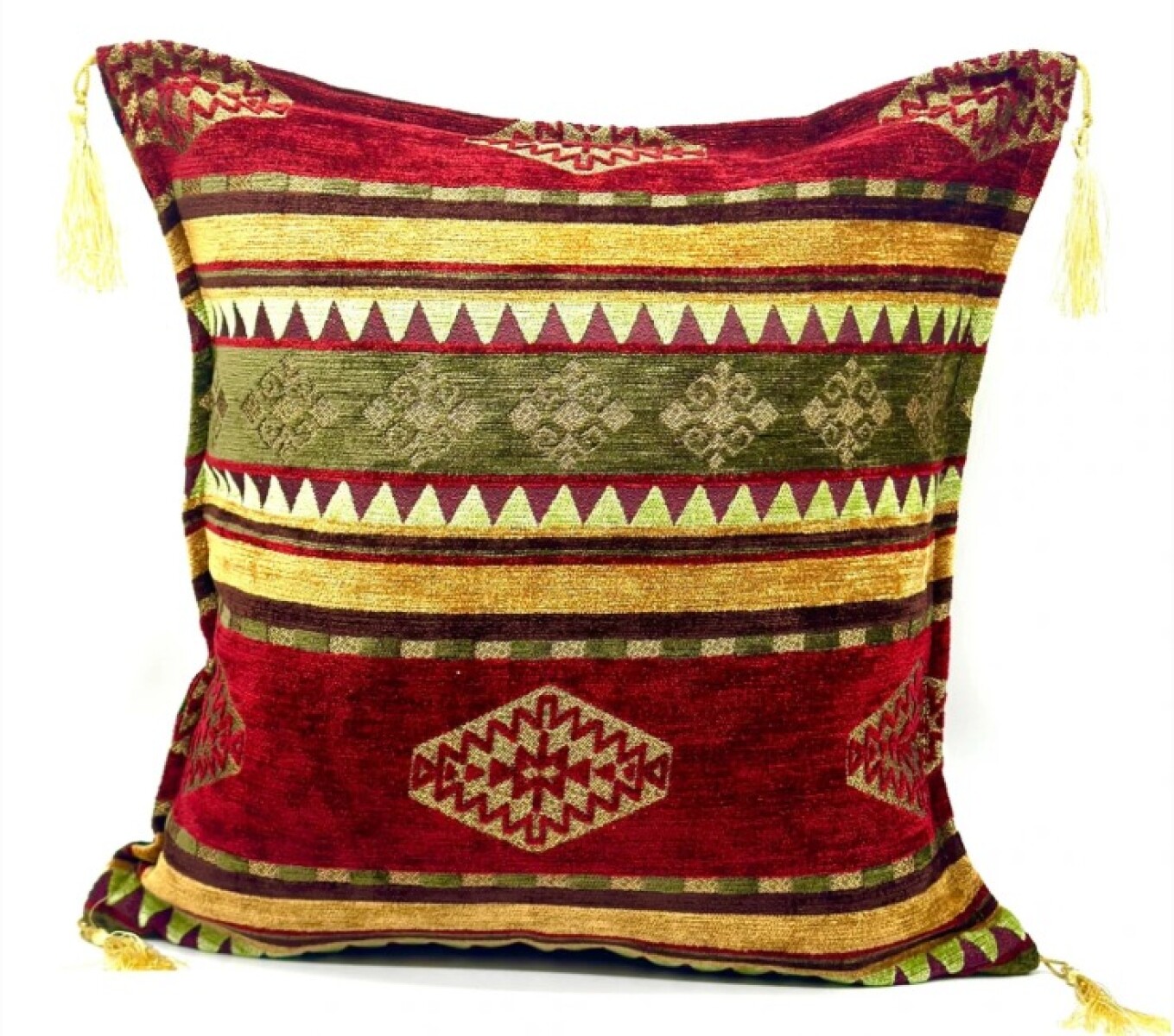 Funda Almohadón Analya - Verde y Rojo 
