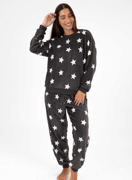 PIJAMA STAR FLEECE GRIS