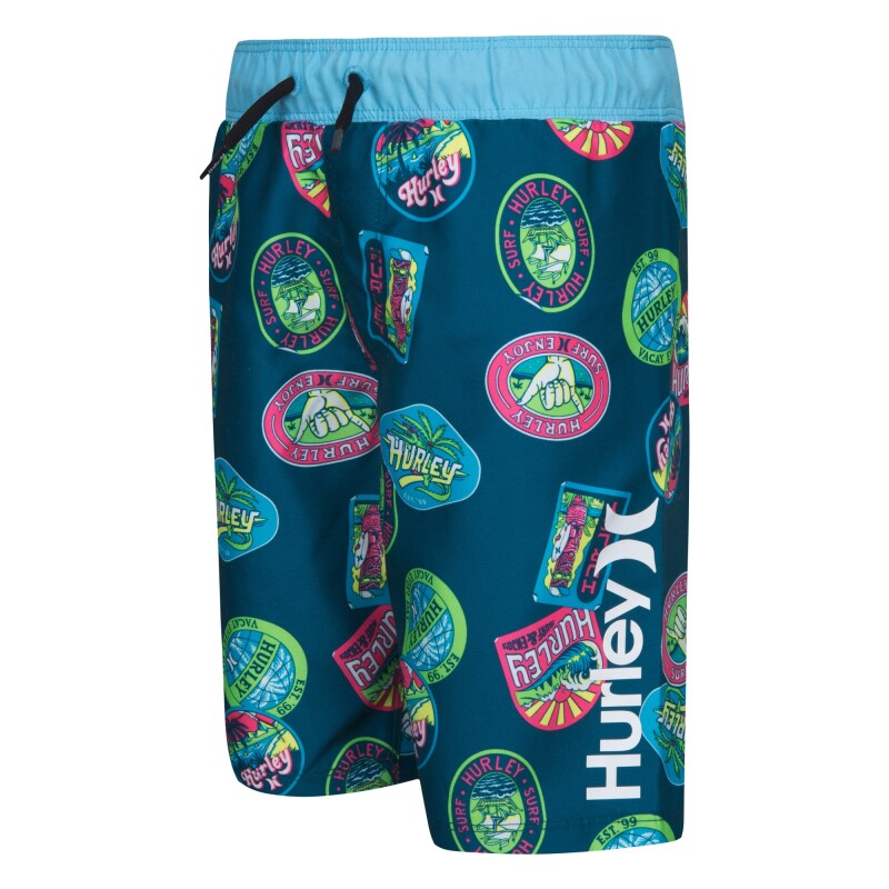 Short Travel Patch Pull On Swim de Niños Azul