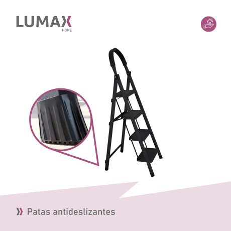 Escalera Tijera 4 Escalones De metal/plastico Negro