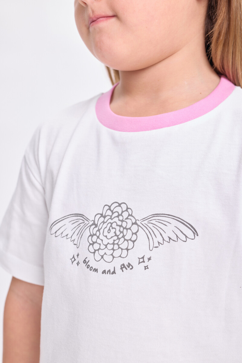 Remera estampa Flor Blanco
