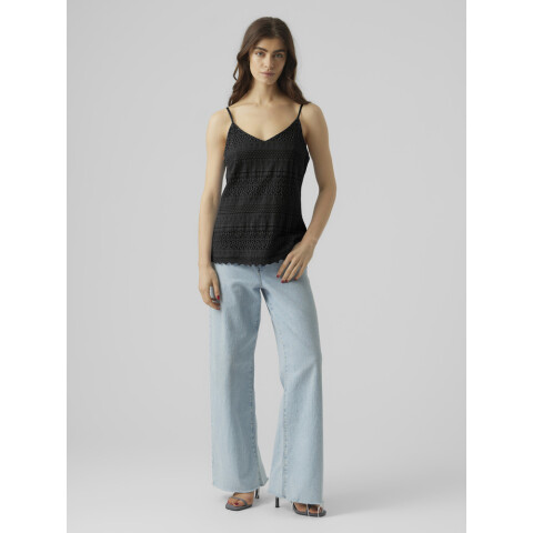 VMHONEY LACE SINGLET WVN GA BLACK