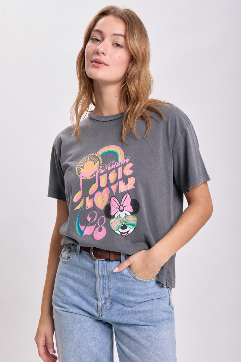 Remera estampa - Gris 