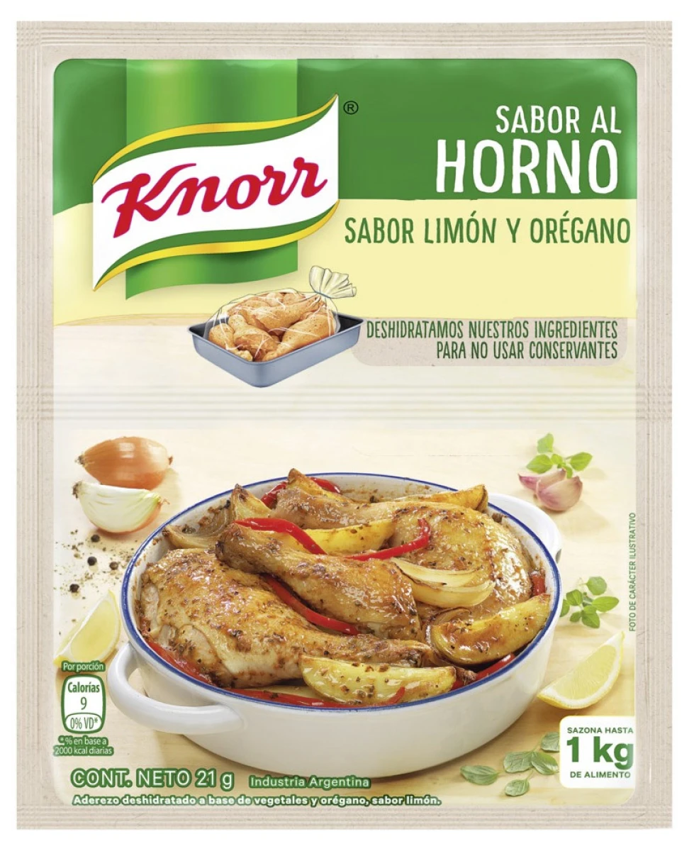 SAZON KNORR AL HORNO POLLO C/LIMON Y OREGANO 25G 